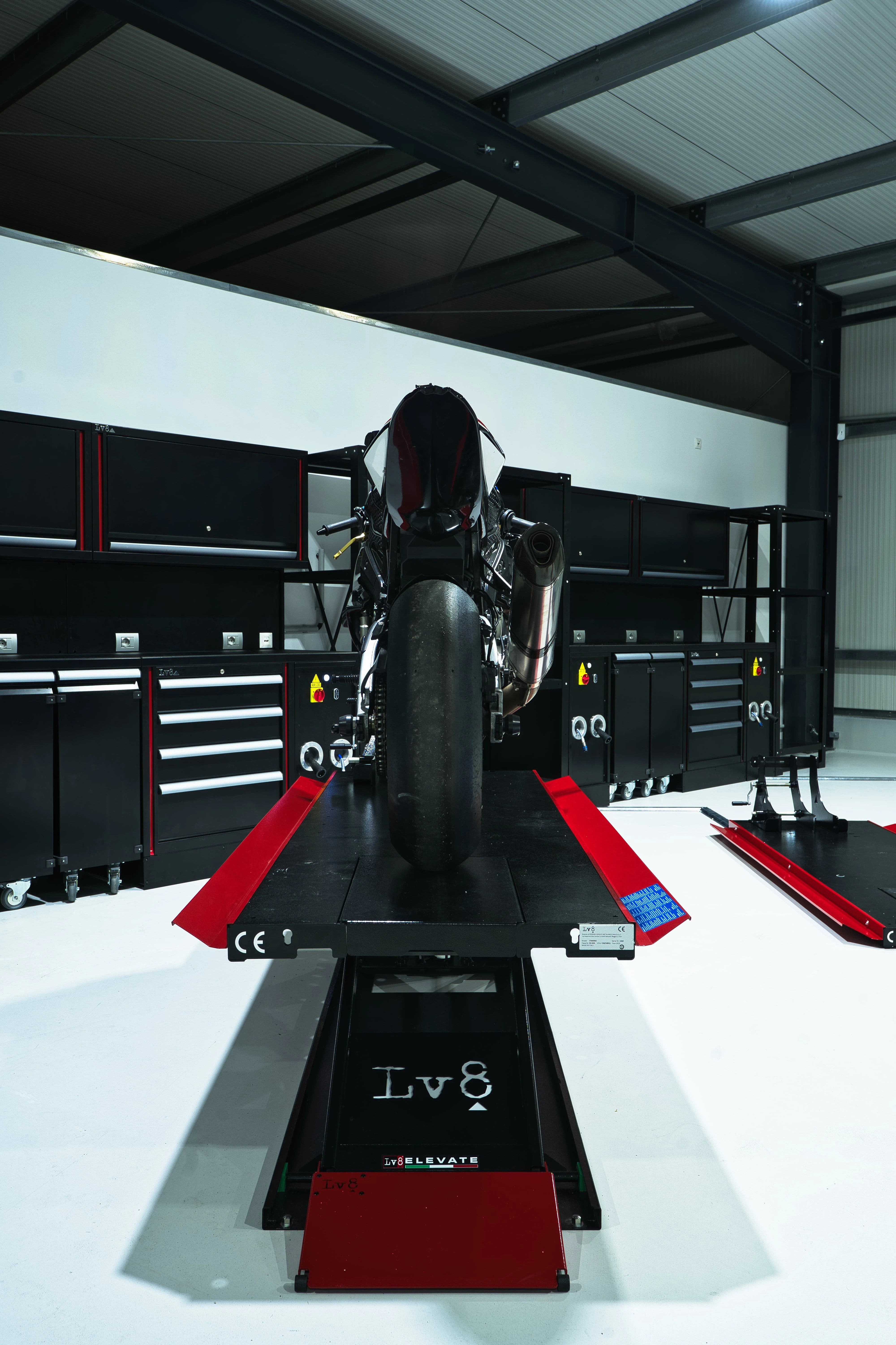 The lowest motorcycle scissor lift in the world LV8 Nano 100 Made