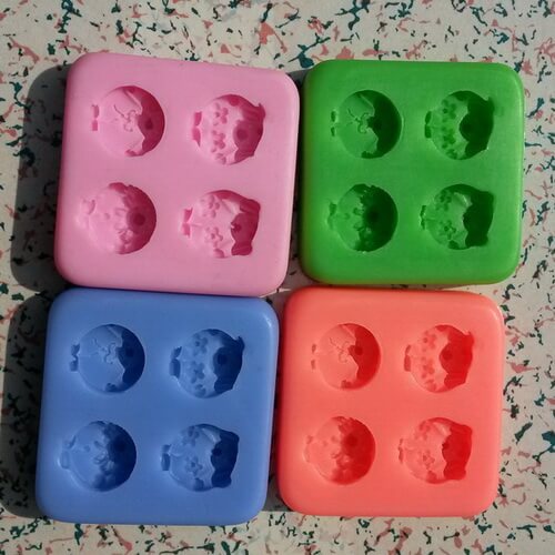 Multi birds silicone mold for fondant or chocolate etc L116 Silicone