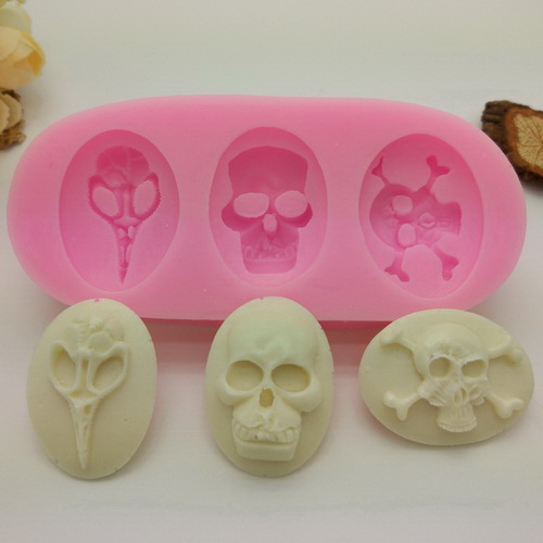 Skeleton silicone mold for fondant candy DIY cake decoration L640