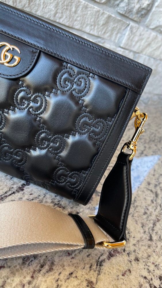 Gucci GG Matelassé Small Bag Black Crossbody LVLENKA Luxury Consignment