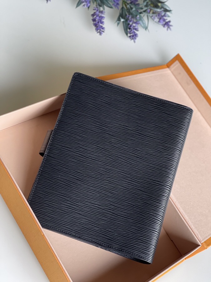 Louis Vuitton Large Ring Agenda Cover GM Epi Noir Black LVLENKA