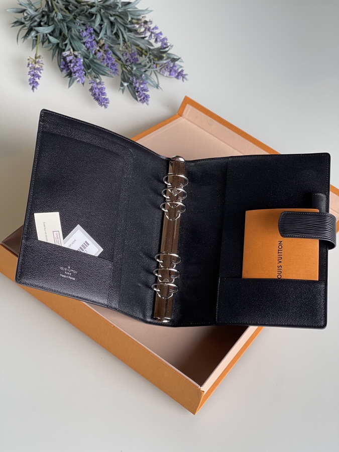 Louis Vuitton Large Ring Agenda Cover GM Epi Noir Black LVLENKA