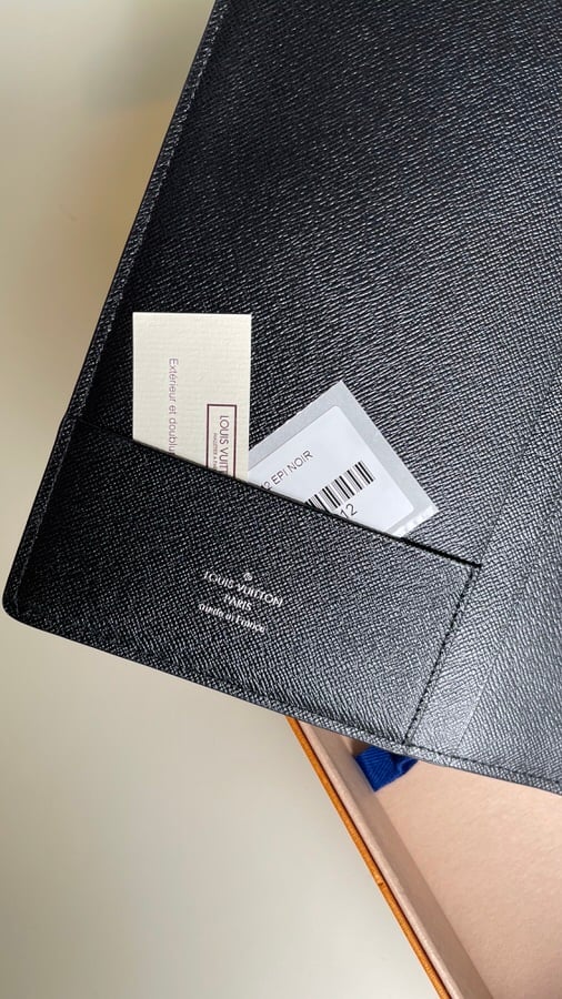 Louis Vuitton Large Ring Agenda Cover GM Epi Noir Black LVLENKA