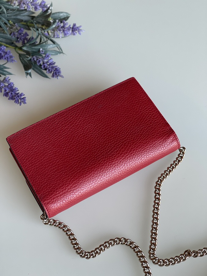 Gucci Wallet On Chain Red LVLENKA Luxury Consignment