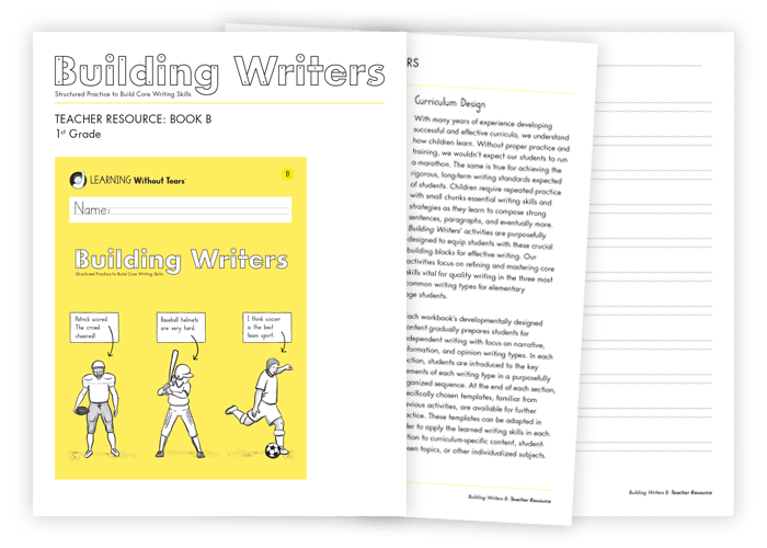 Building Writers Teacher Resources Learning Without Tears