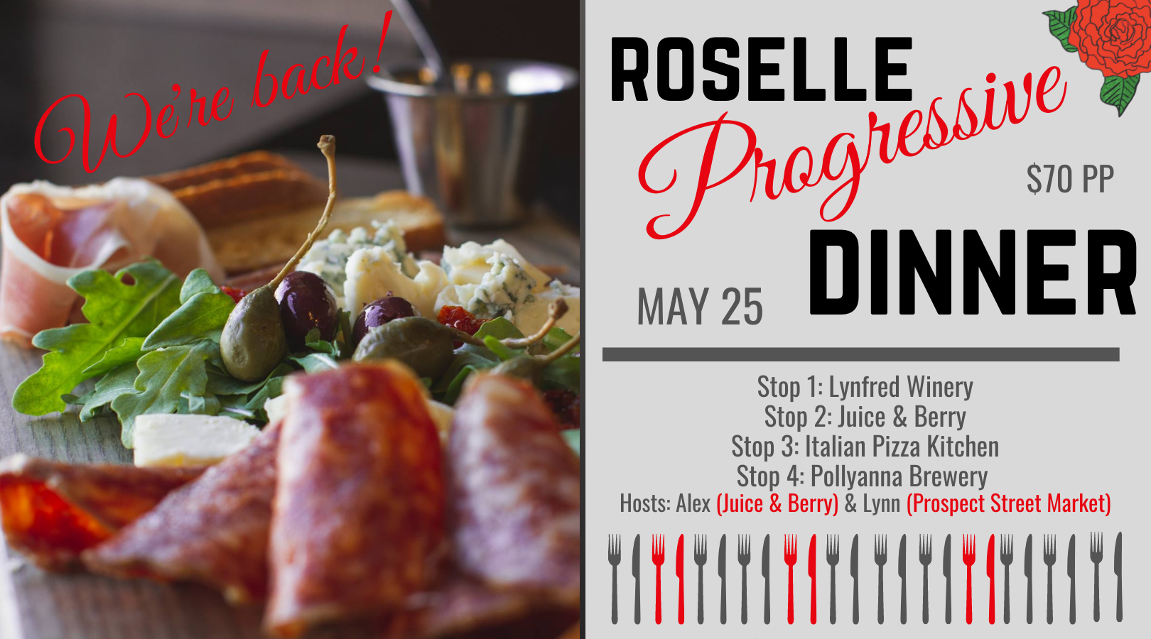 Roselle Progressive Dinner Lynfred Winery