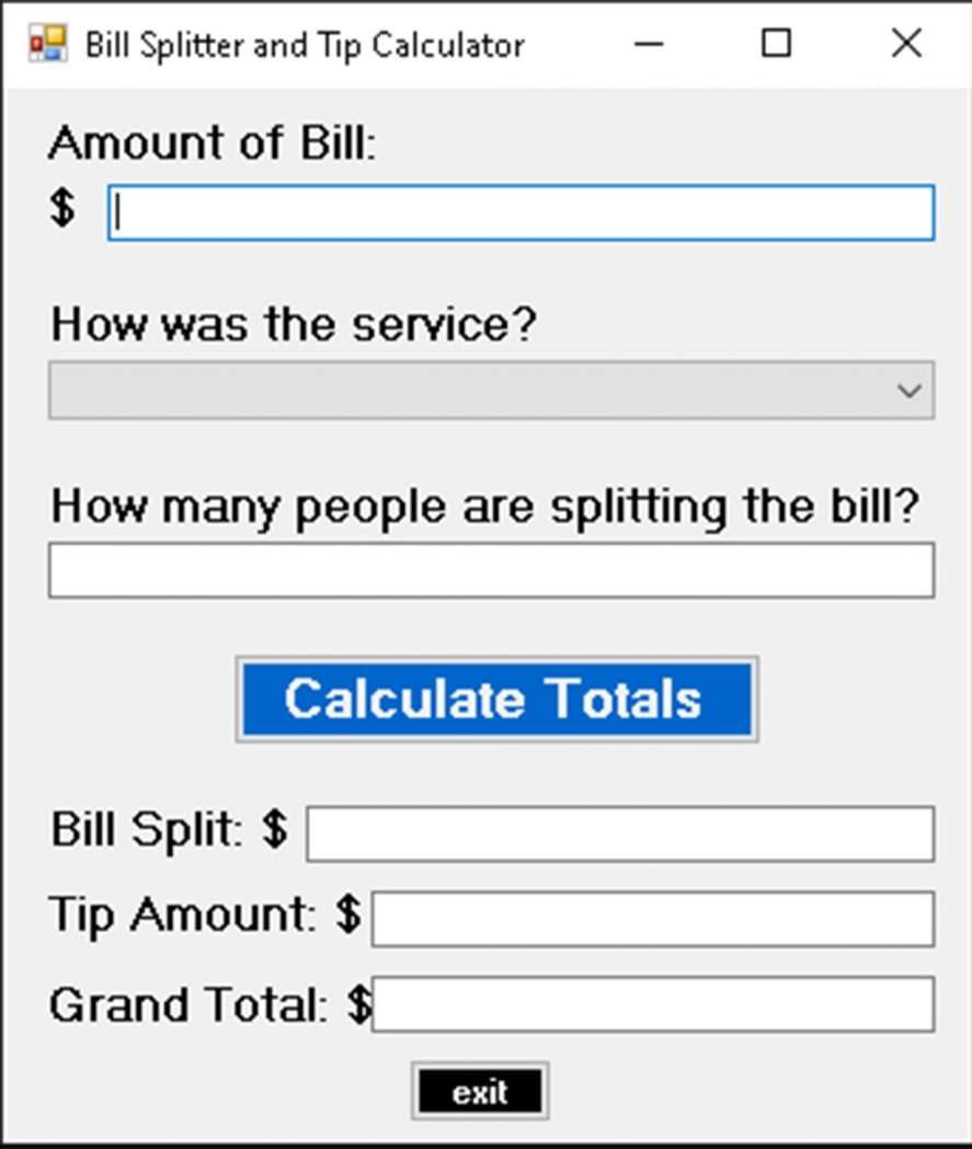 Tip Calculator Programs Lynn Amacher