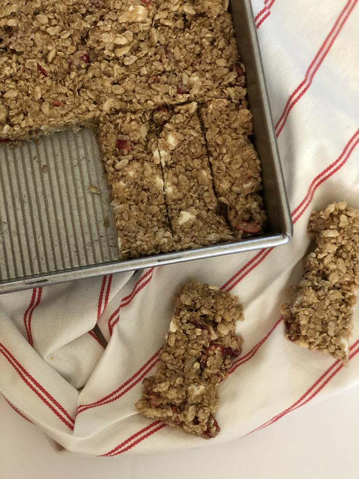 White Chocolate Berry Granola Bars Lynn's Kitchen Adventures