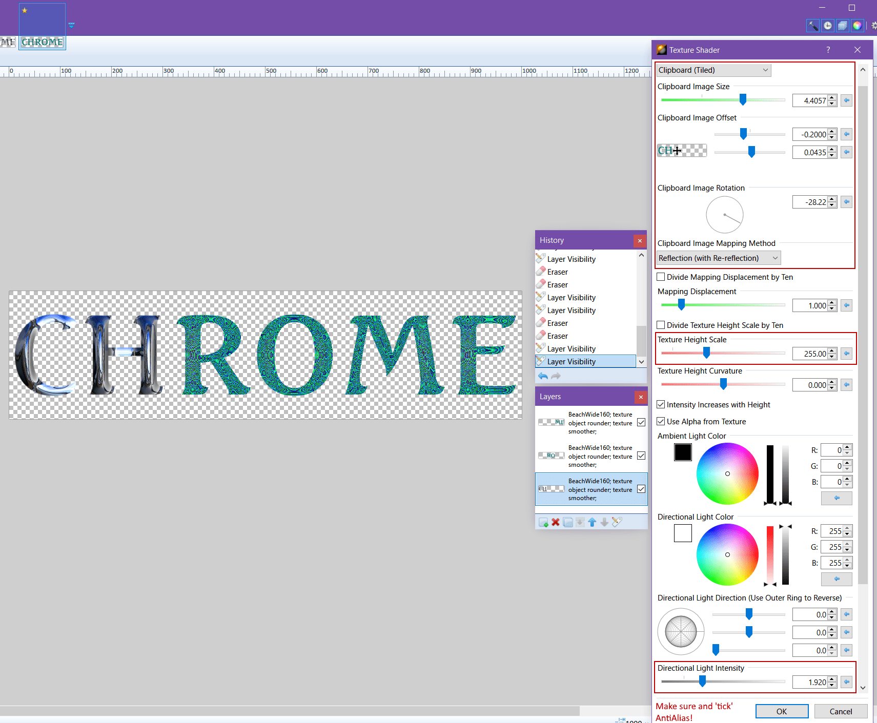 Chrome Text with Reflections Text Effects Forum