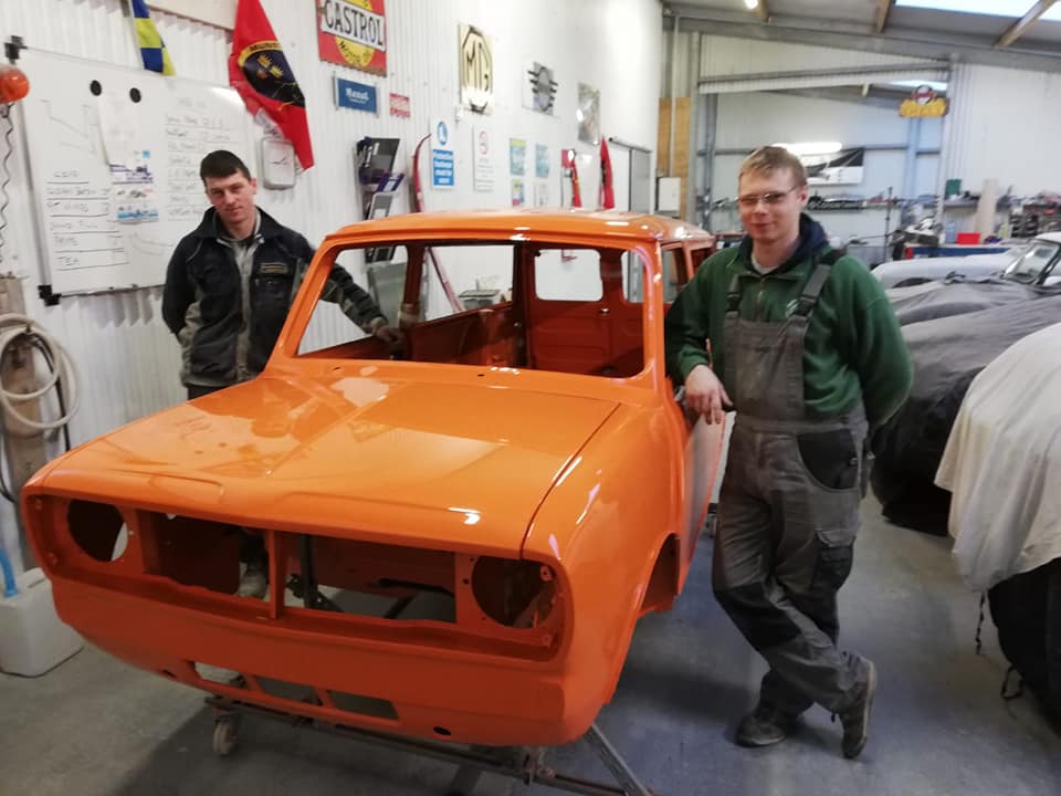 Orange Mini Estate Lyons Garages Classic Car Restoration and