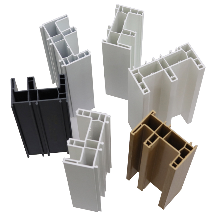 PVC profile frame windows and doors with lock upvc sliding glass door