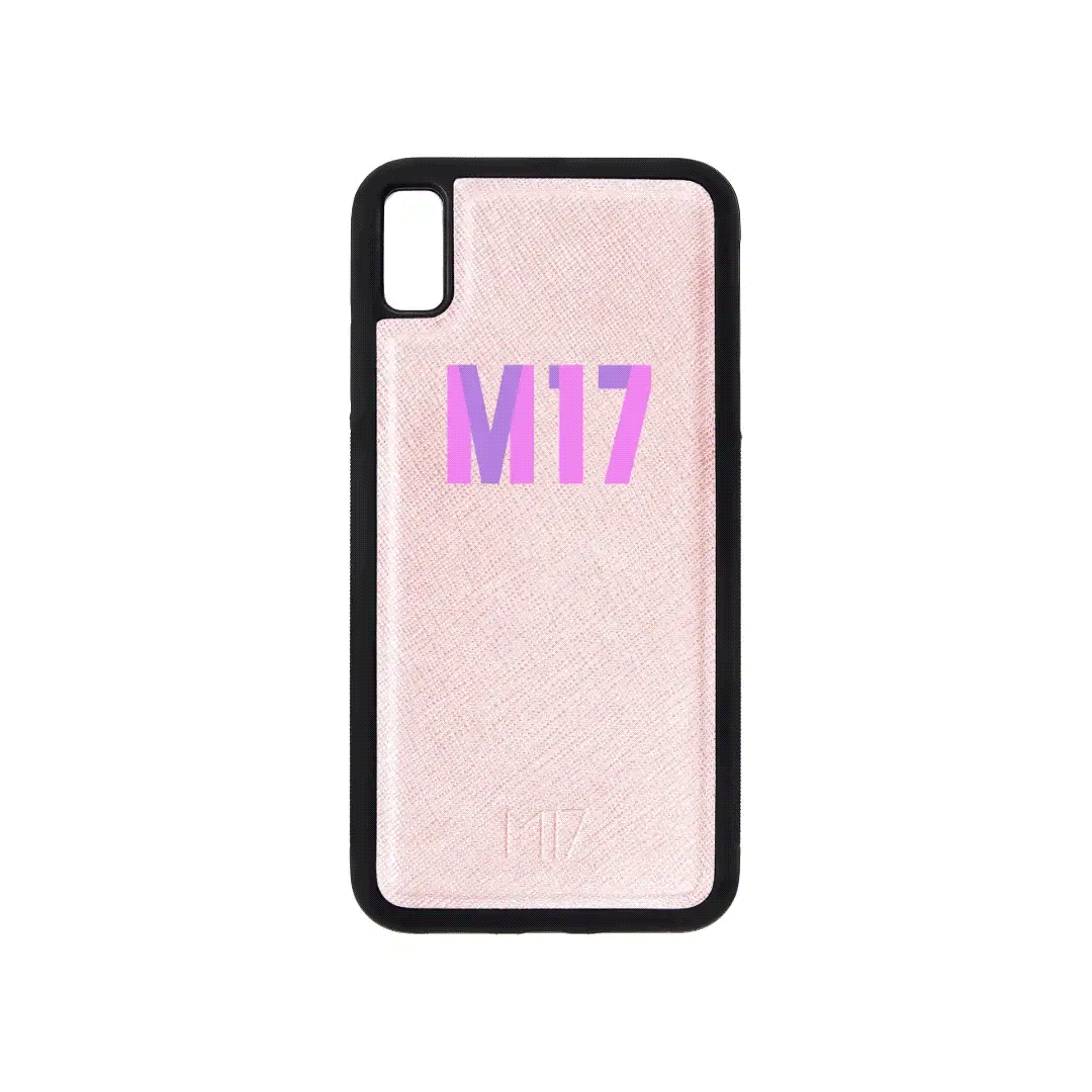 iPhone XS Max Saffiano Rose Gold M17 Store