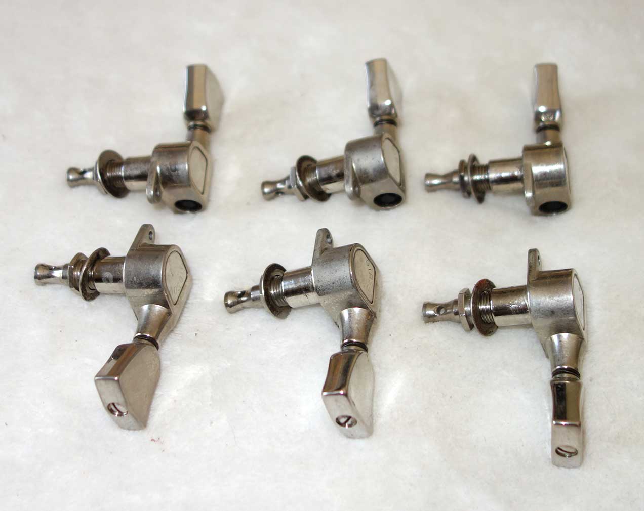 Vintage 1970s Gibson / Schaller M6 Keystone Tuners, Set of 6 (3x3) w