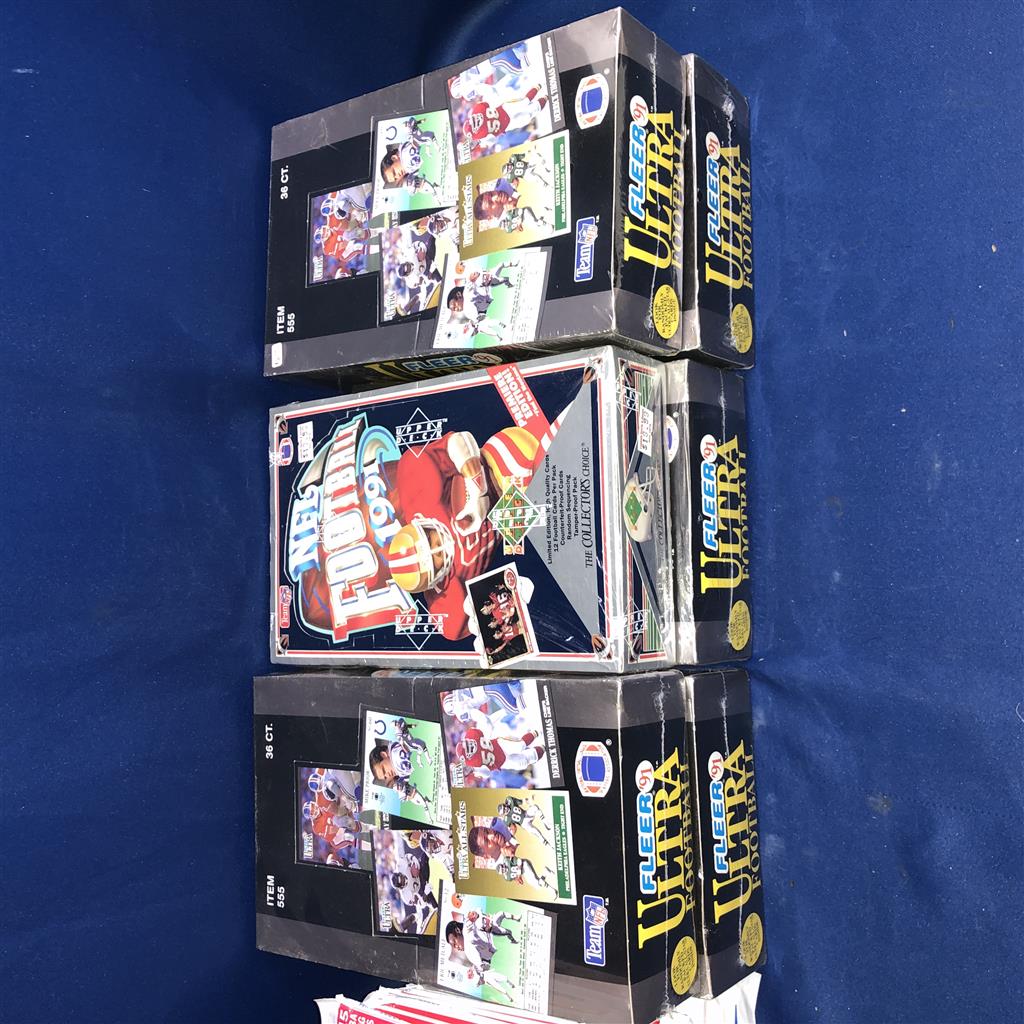 Large Lot of Factory Sealed Sports Cards Boxes and