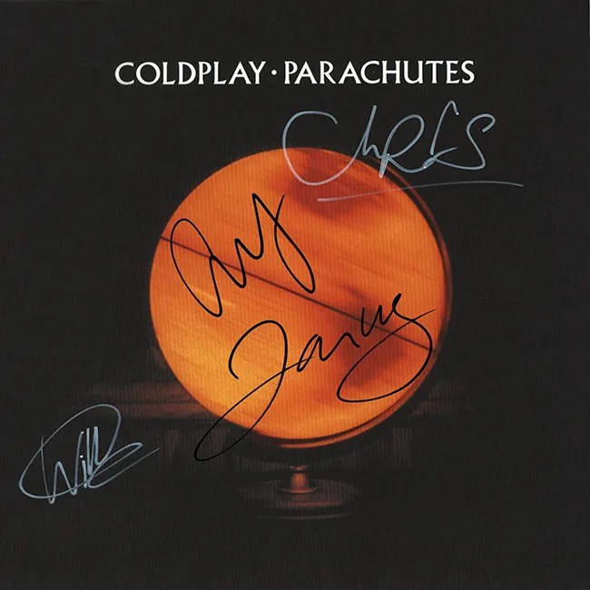 Coldplay Band Signed Parachutes Album Artist signed collectibles and