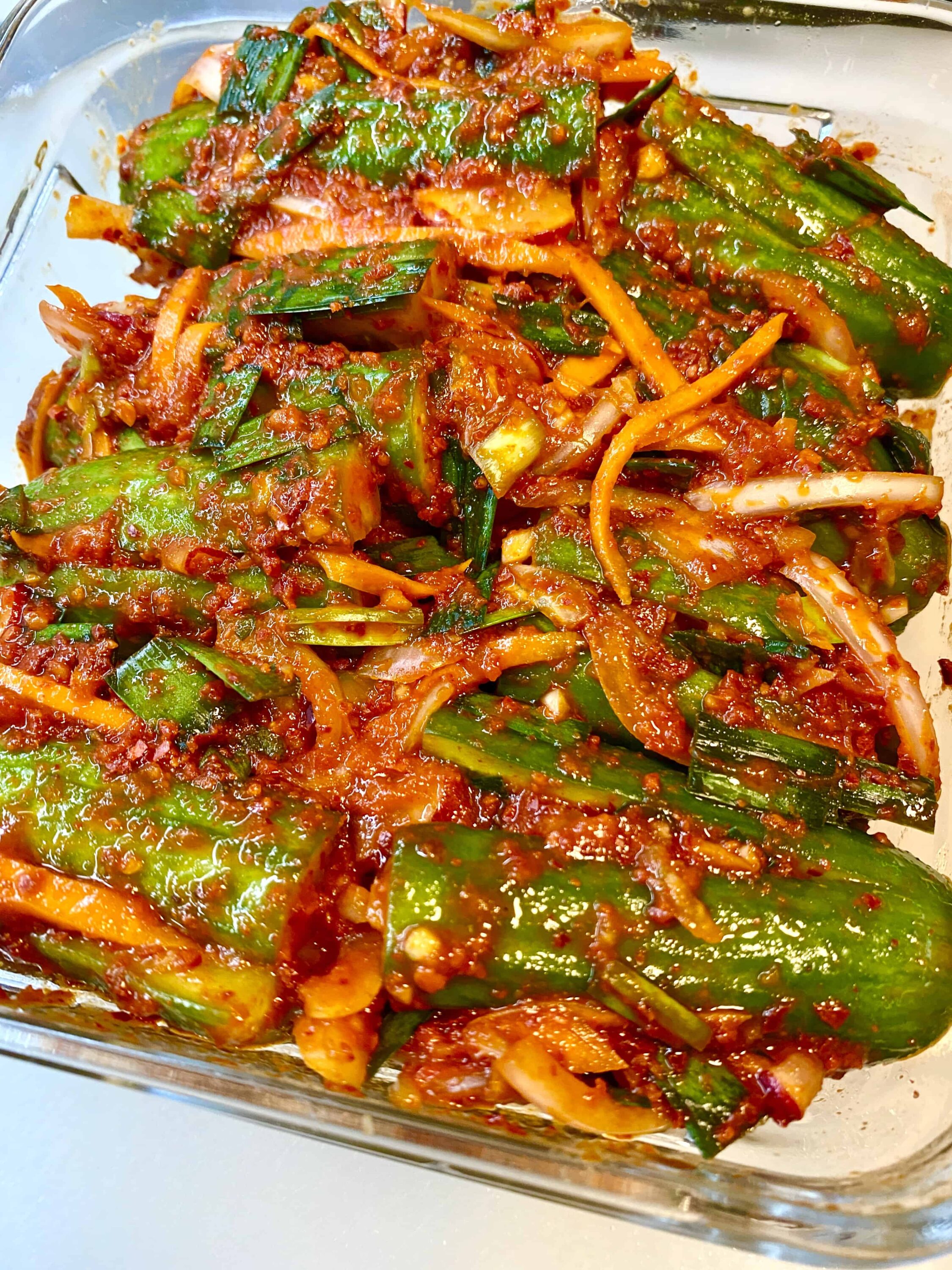 Spicy stuffed cucumber kimchi (Oisobagi) recipe by Maangchi