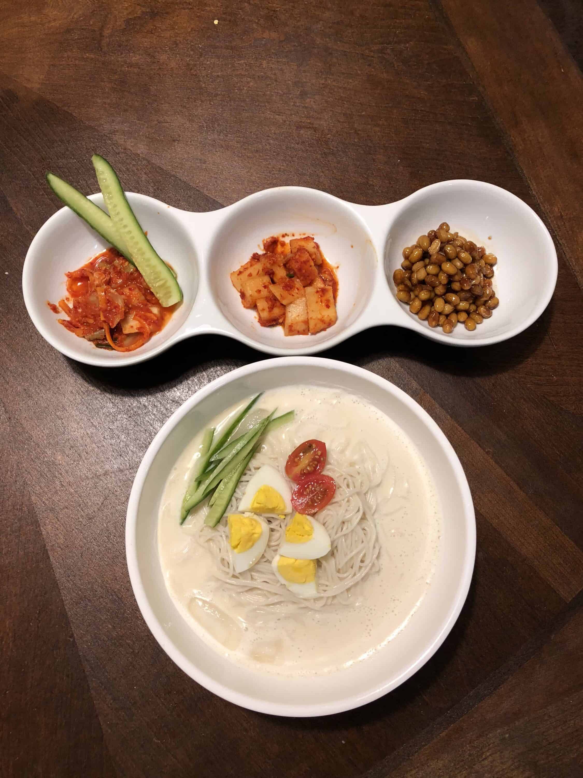 Soy milk noodle soup (Kongguksu) recipe by Maangchi