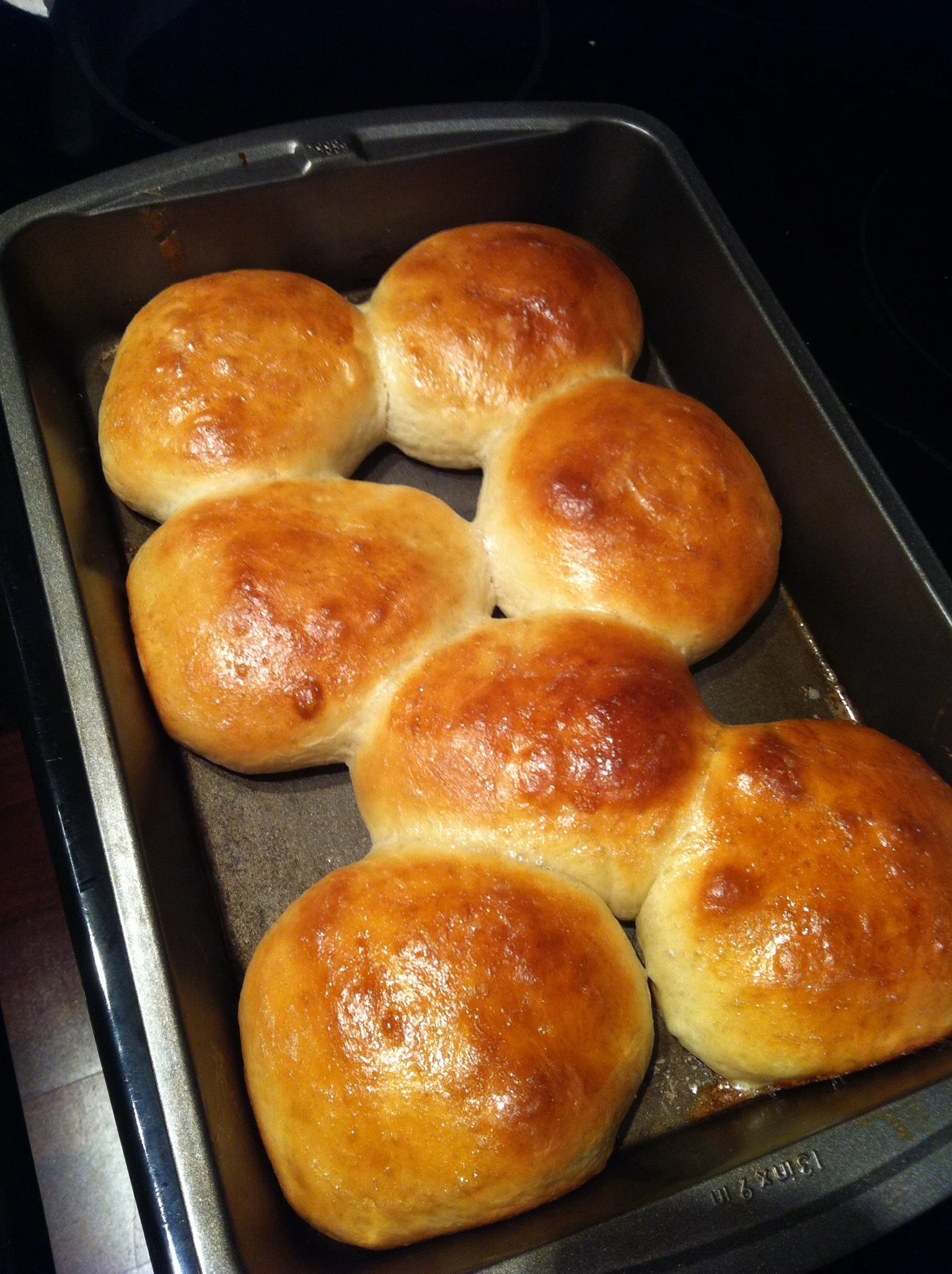 Korean food photo Bread Rolls made into BBQ pork buns! on