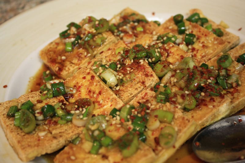 Korean food photo Olivia’s tofu side dish on
