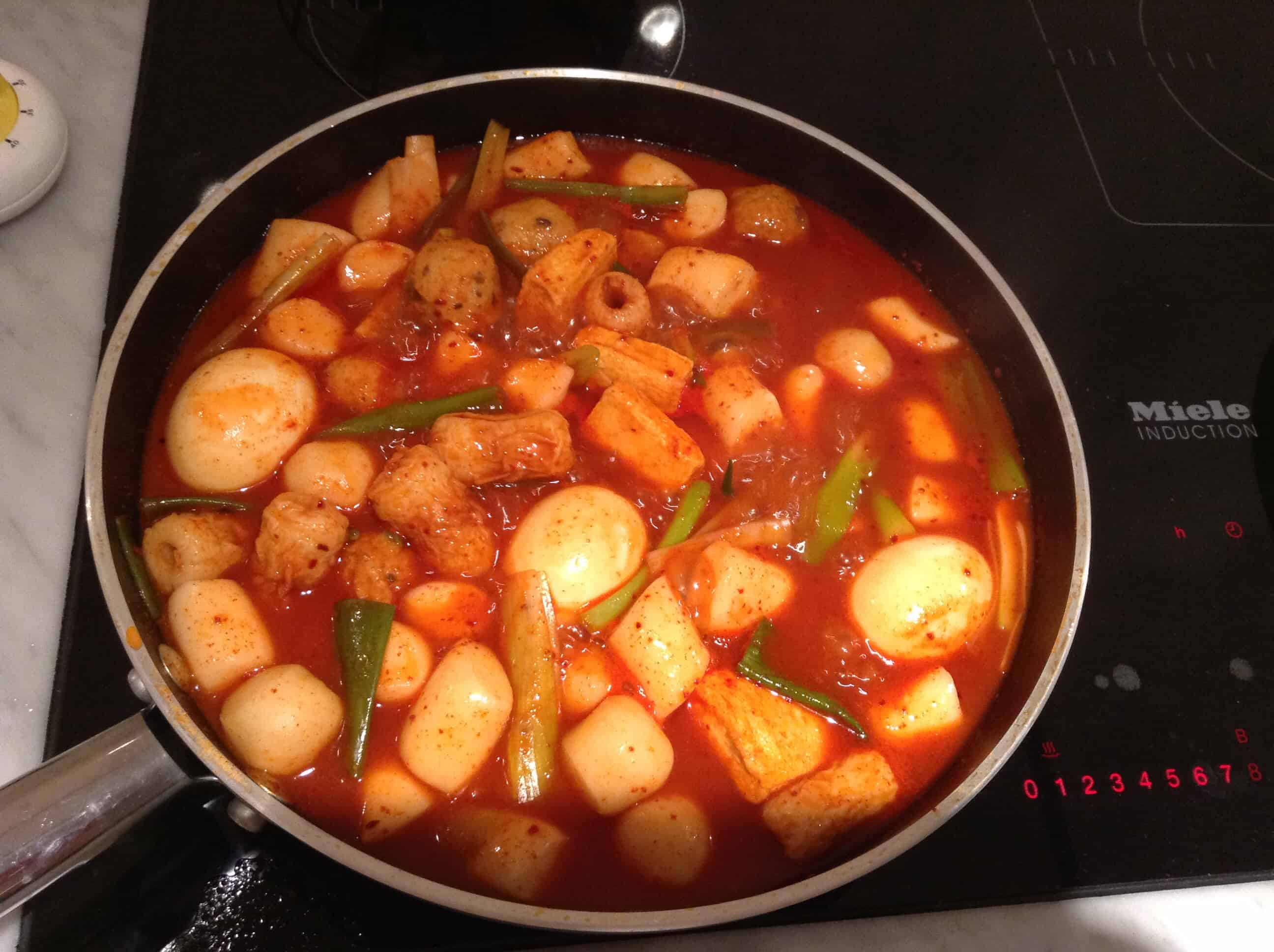 Korean food photo Spicy rice cake made in Sweden on