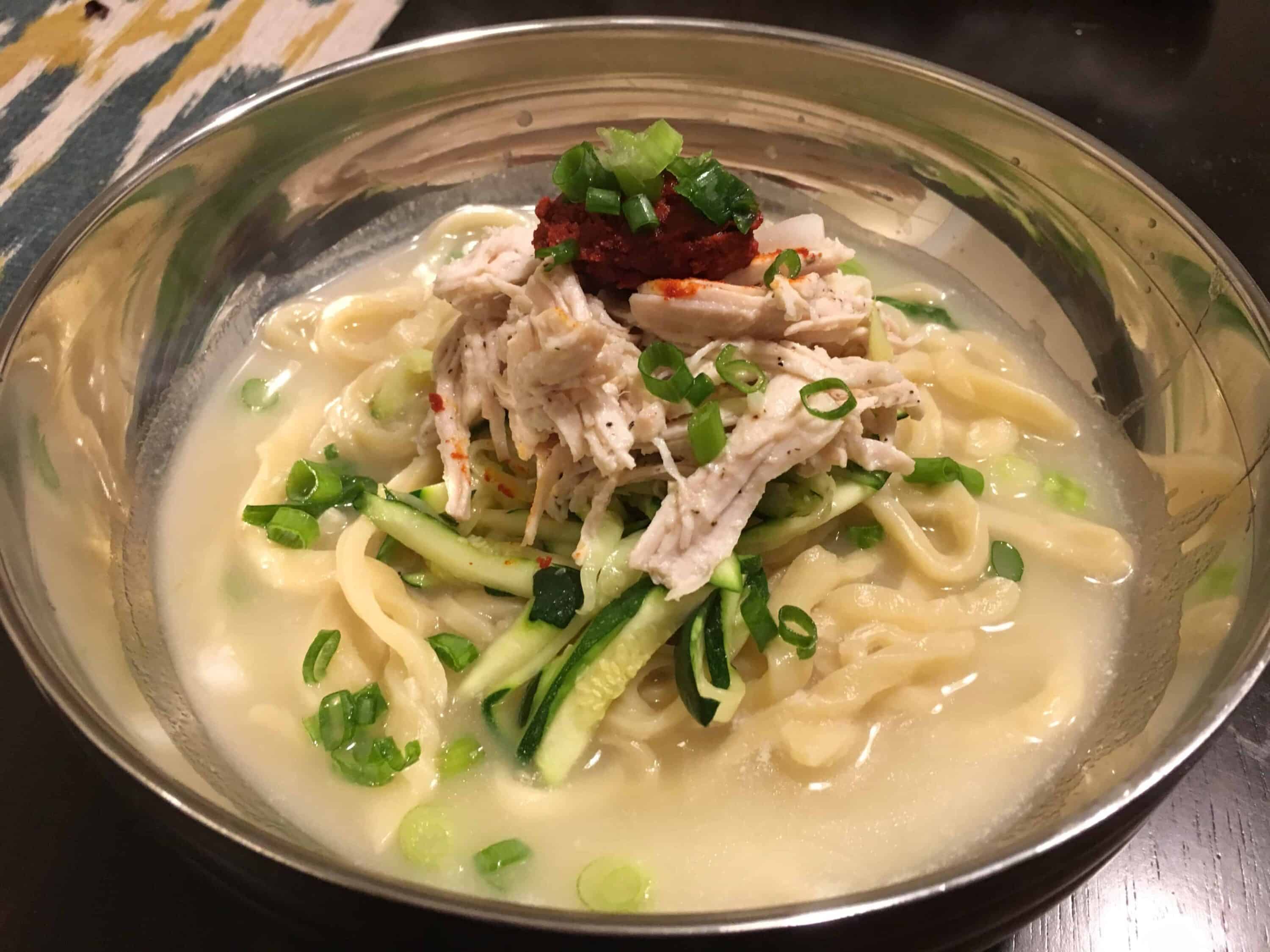 Chicken noodle soup from scratch (Dakkalguksu) recipe