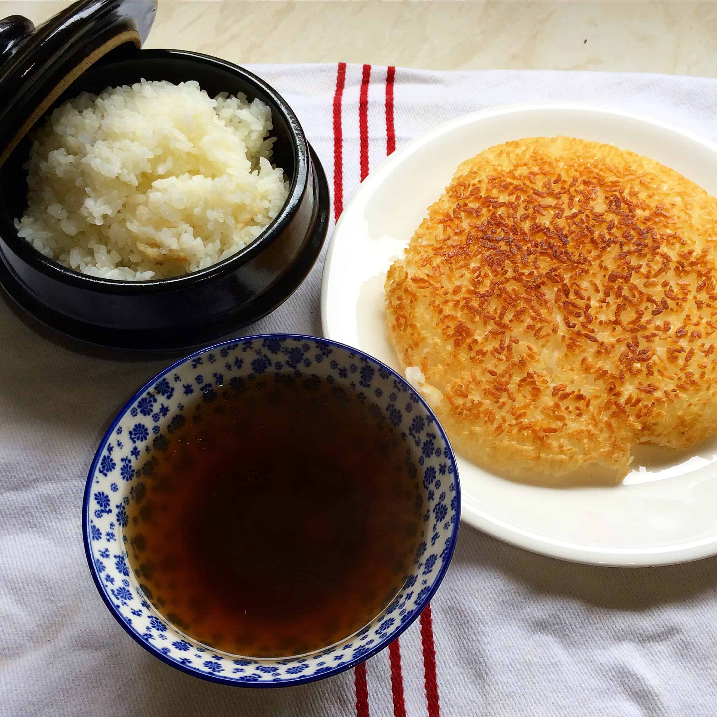 Korean food photo Perfect rice and nurungji!