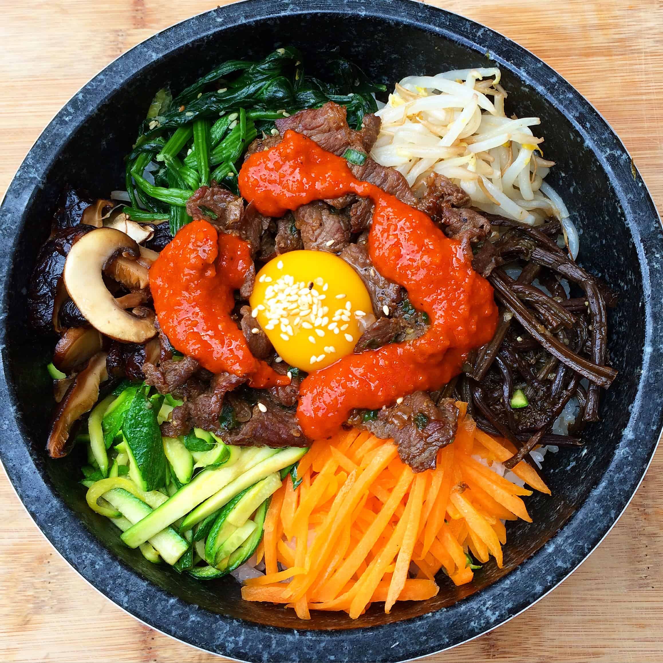Korean food photo Spectacular dolsot bibimbap!