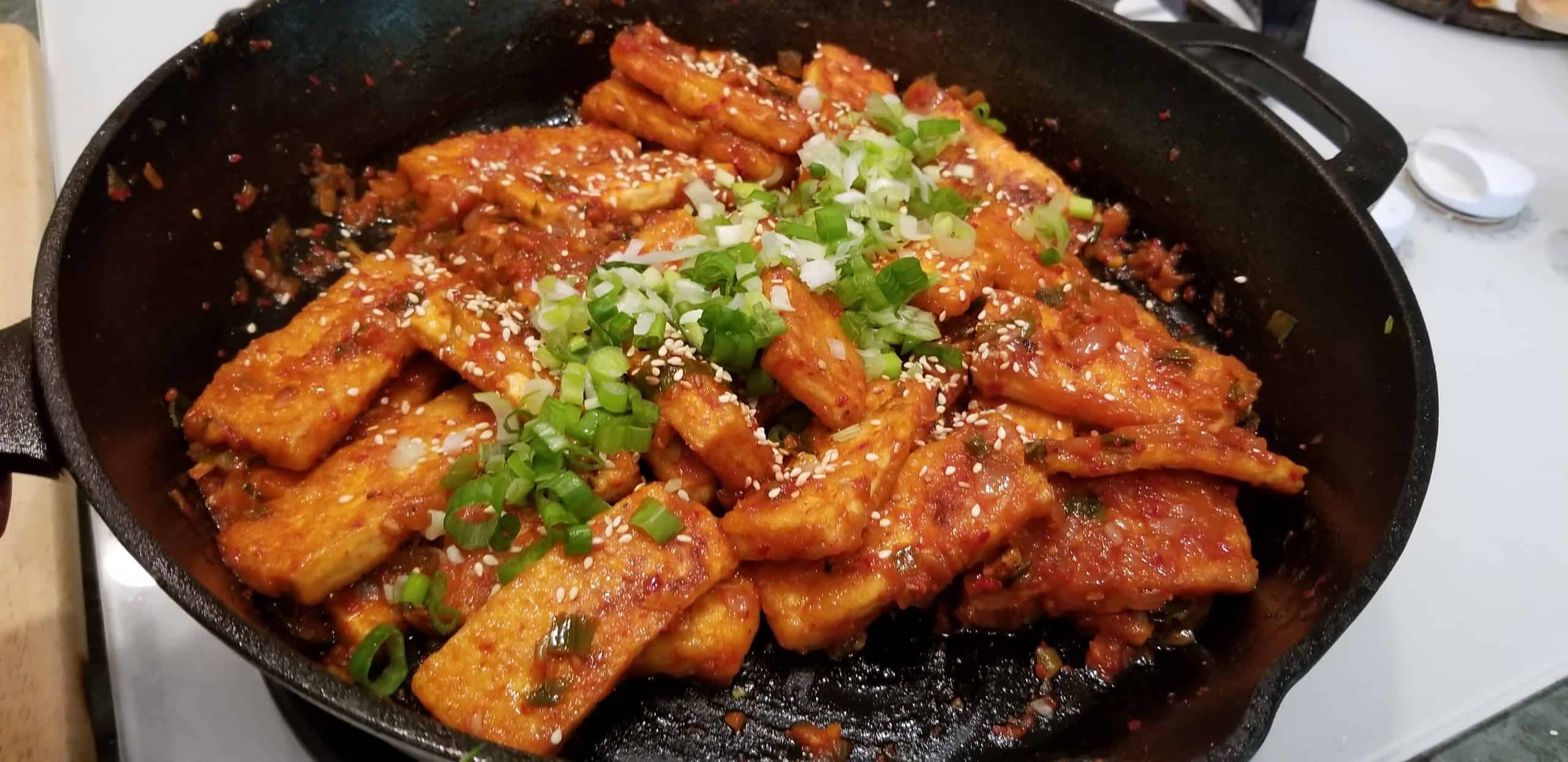 Spicy braised tofu (Dubujorim 두부조림) recipe
