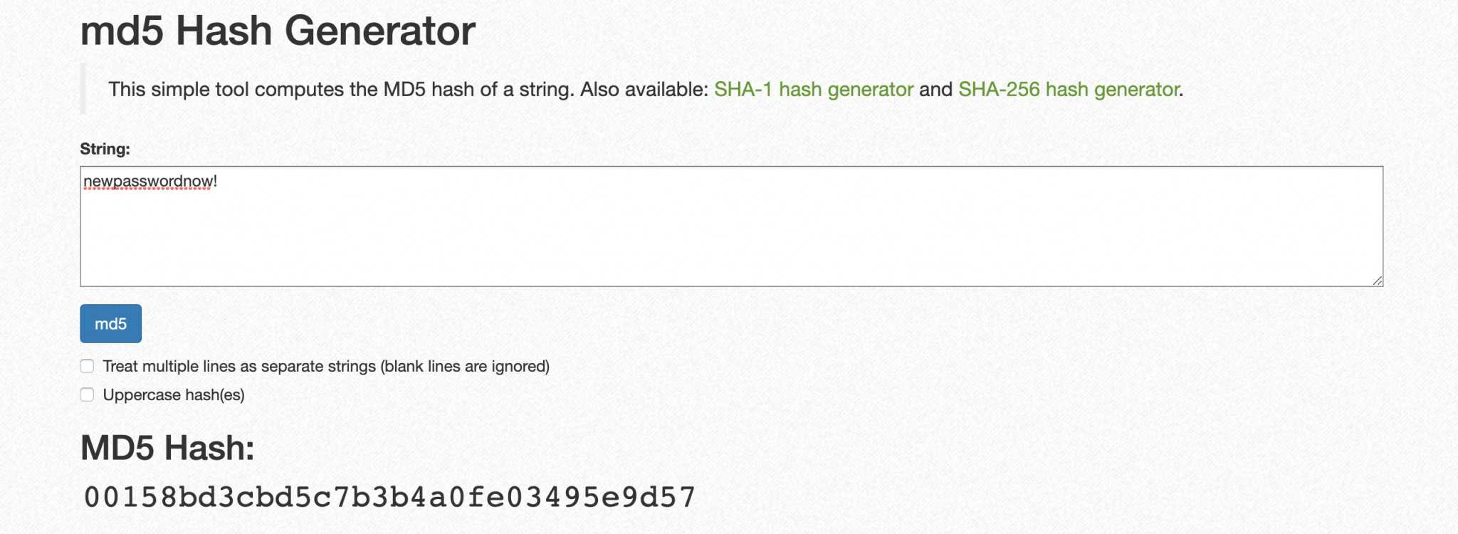 Reset WordPress user password with MySQL Workbench