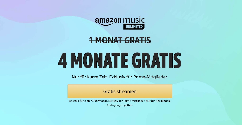 Amazon Music Unlimited 4 Monate komplett kostenlos testen › Macerkopf