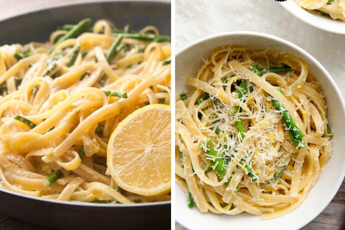 Creamy Asparagus Carbonara Easy Spring Pasta Recipe Karinokada