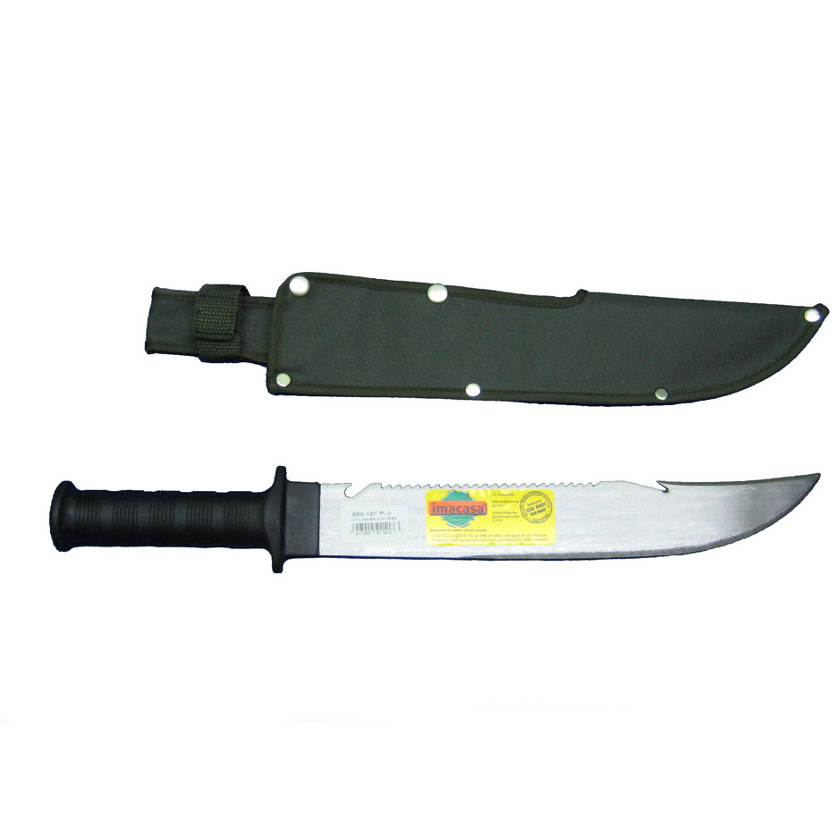 Imacasa 12 Inch Serrated Rambo Machete With Sheath