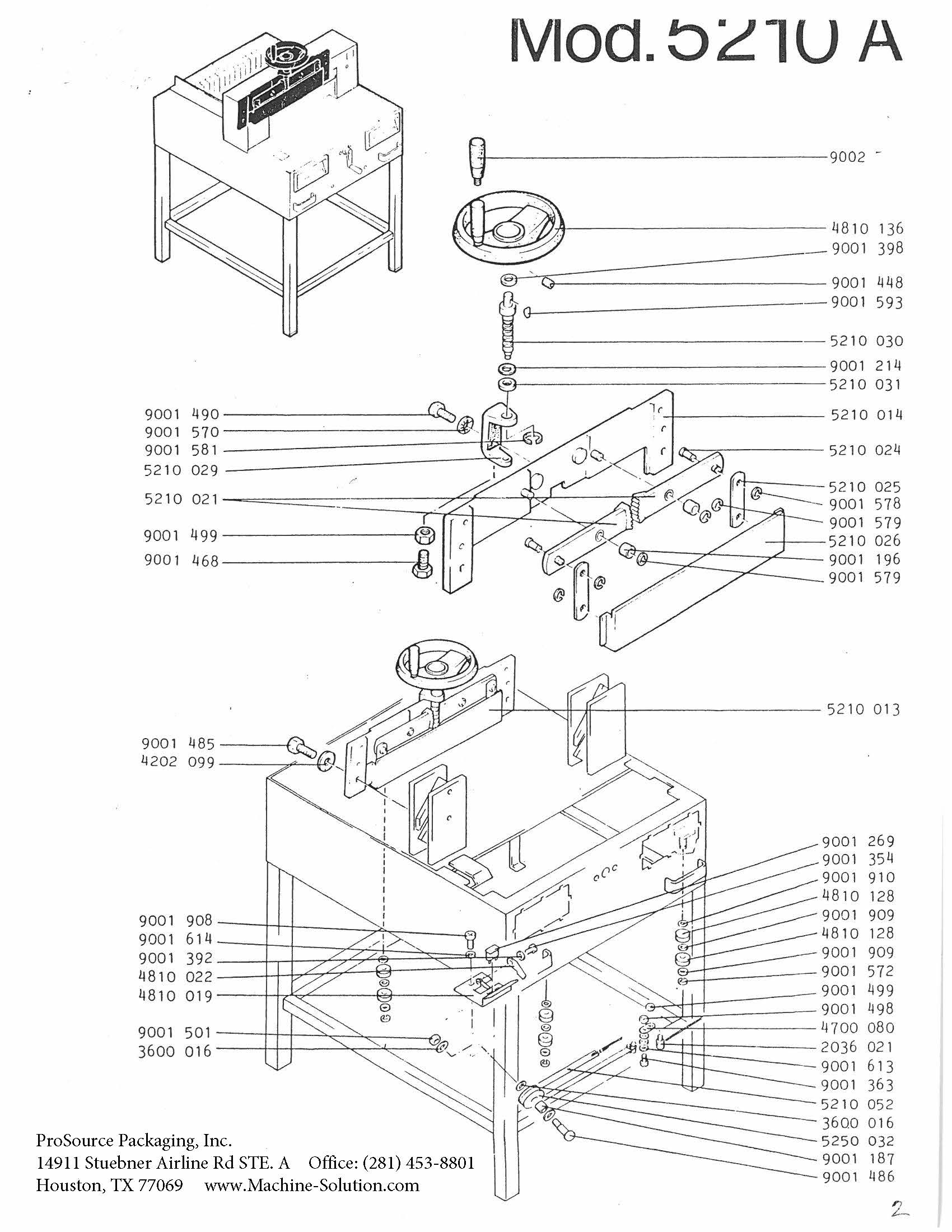 Parts Assistant MBM Triumph 5210A Paper Cutter
