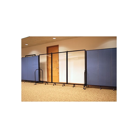 Screenflex CRD3 Clear Room Divider 3 Panel (10' Long)