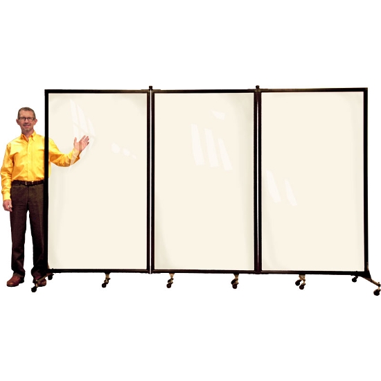 Screenflex CRD3 Clear Room Divider 3 Panel (10' Long)