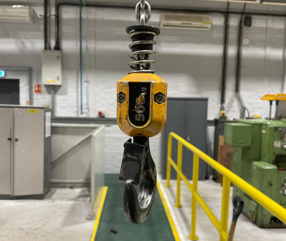 KONE CRANES 500kgs Overhead Hoist on roof supported track.Pendant Control