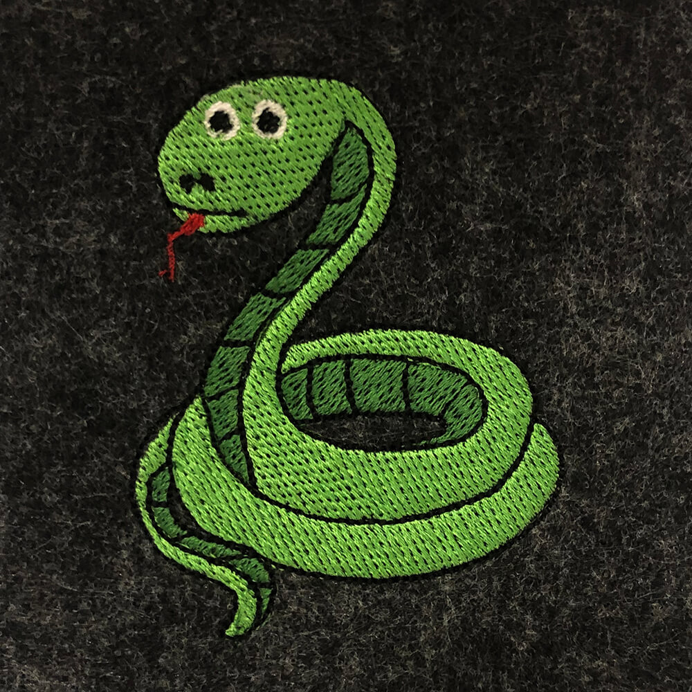 Snake embroidery design Machine Embroidery Geek