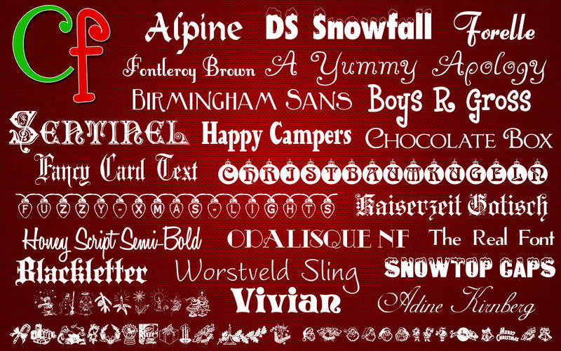 Christmas Collection, 15 nuovi font per la raccolta di caratteri