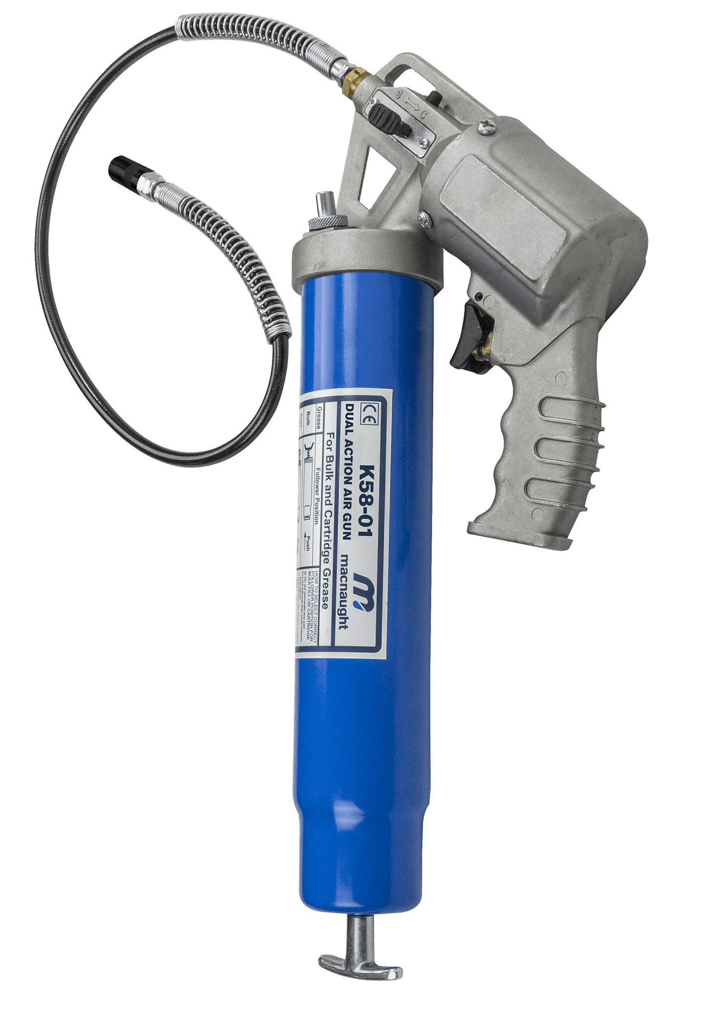 Air operated Dual action Grease gun 400g Macnaught Macnaught