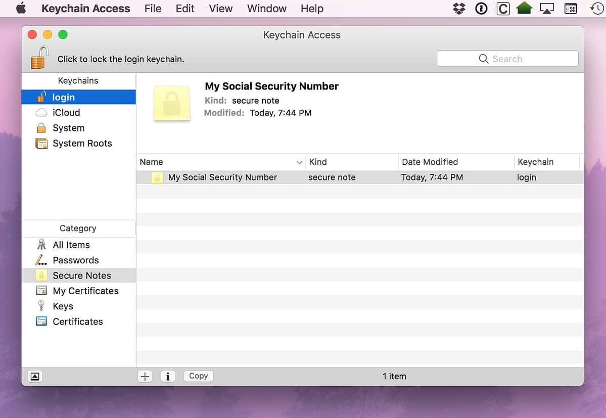 macOS Using Keychain's "Secure Notes" Feature The Mac Observer
