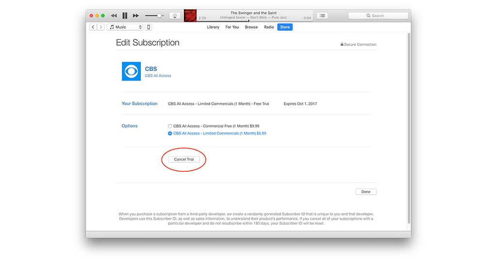Here's How to Cancel iTunes Subscriptions like CBS All Access The Mac