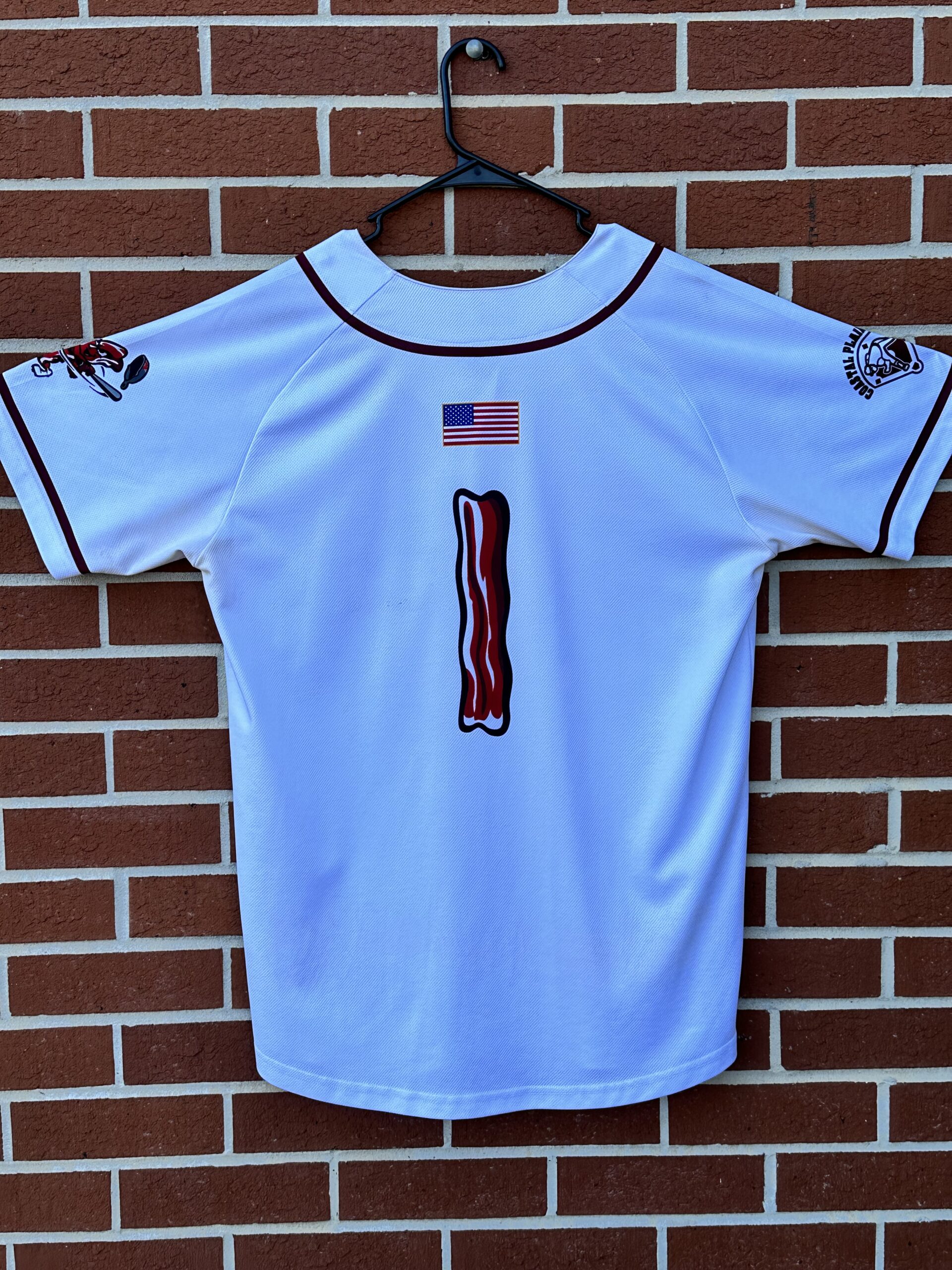 Macon Bacon Game Worn White Jersey 1 Size M