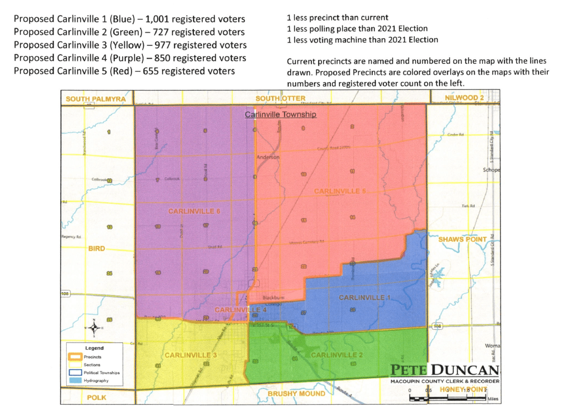 County Board Redistricting and Precinct Consolidation Macoupin County, IL Elections