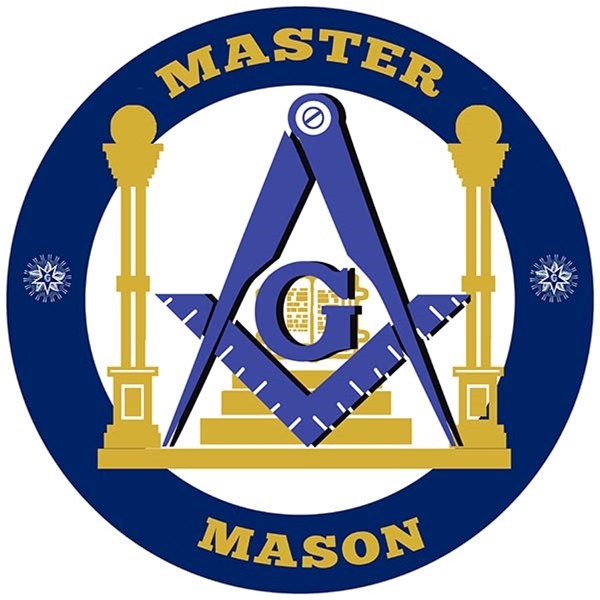 Masonic Master Mason Aluminum Car Emblem