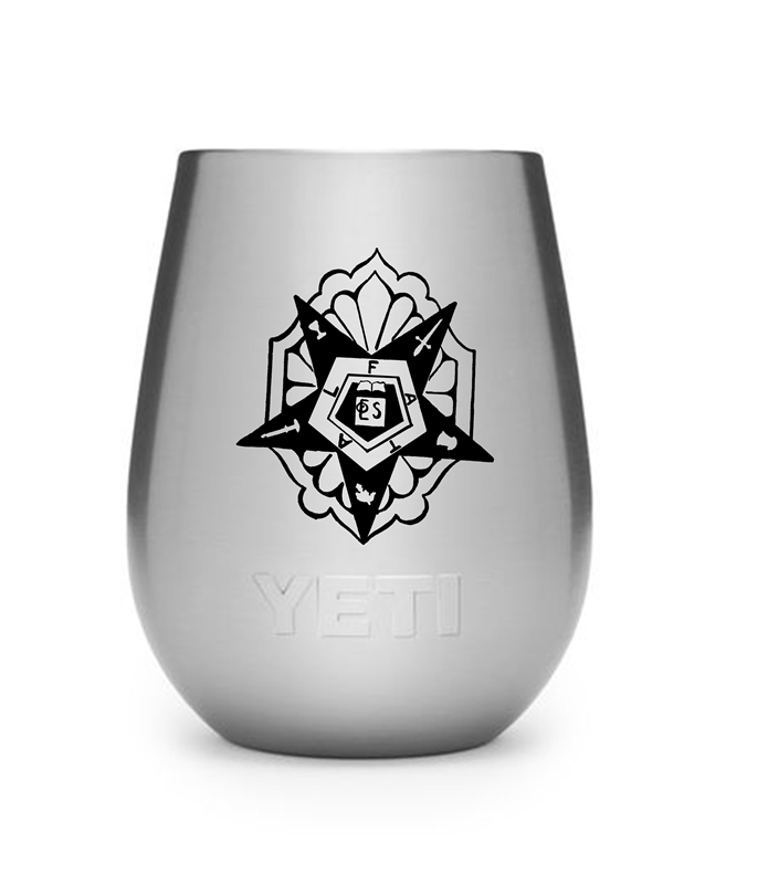 OES engraved Yeti wine tumbler