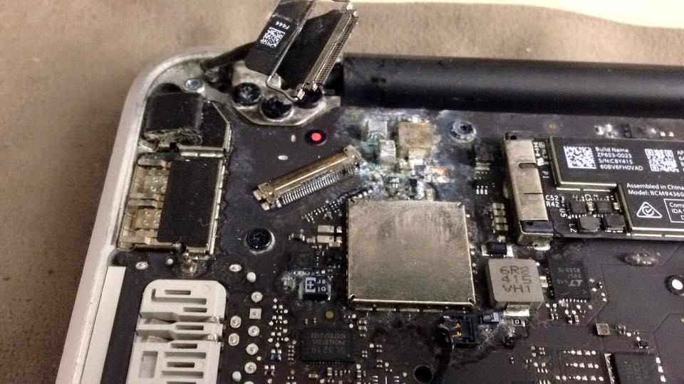 This is what can happen to your Mac if you spill water on it