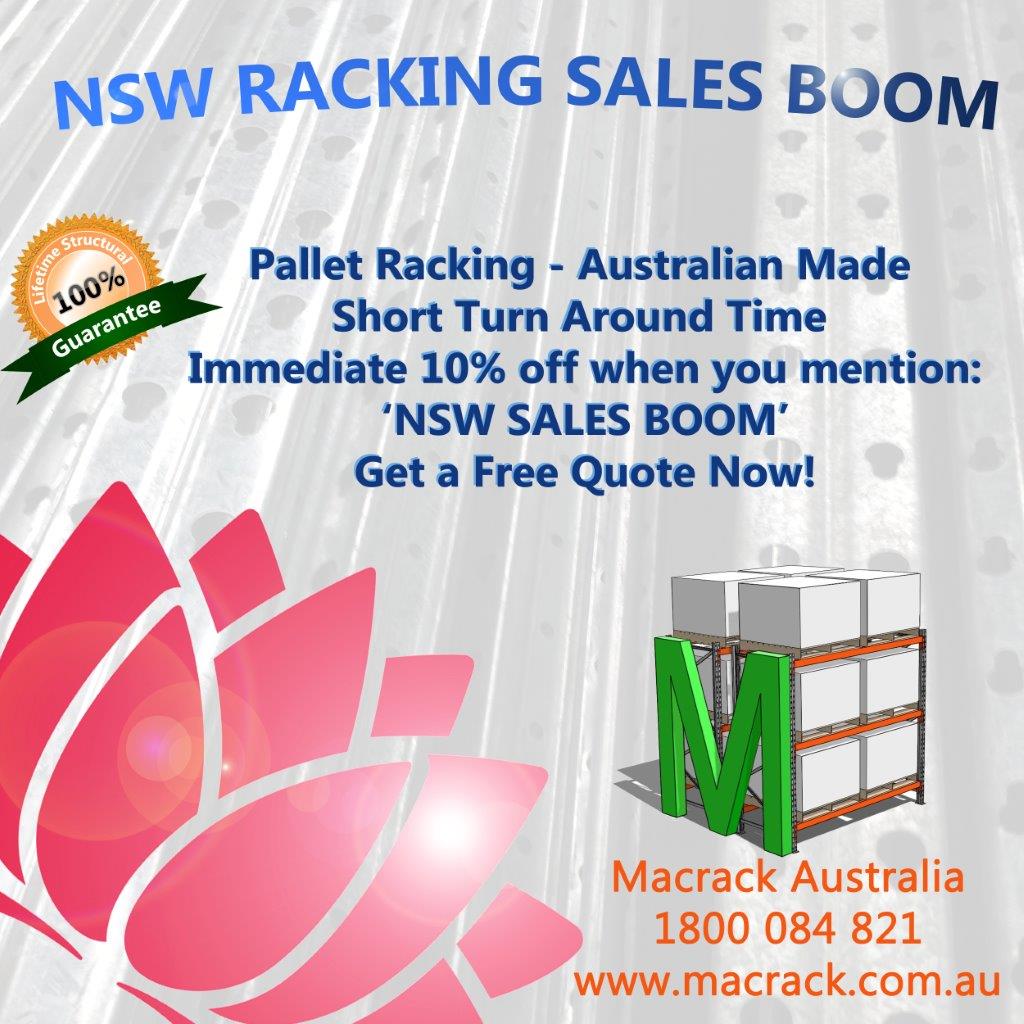 Warehouse Racking NSW We can customise! MACRACK