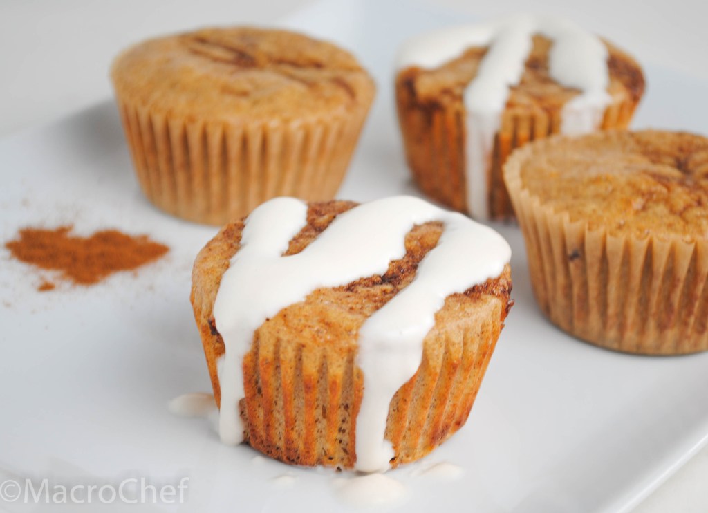 Cinnamon Roll Protein Muffins MacroChef MacroChef