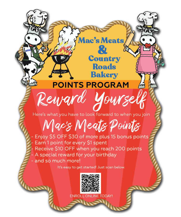 Meat Shop and Bakery Mac's Meats & Country Roads Bakery