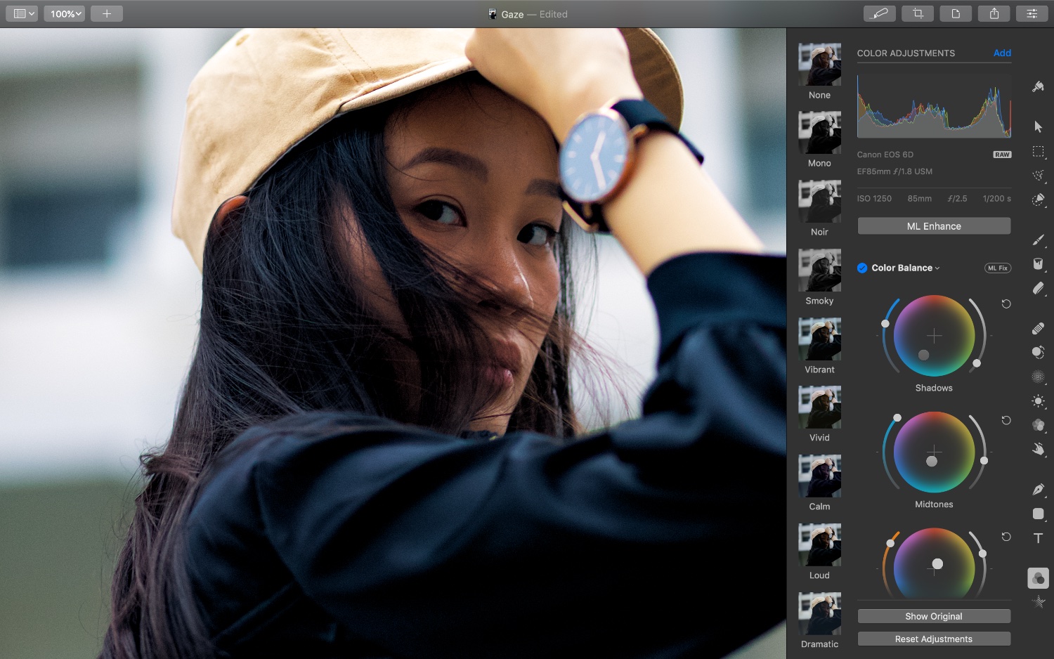 Pixelmator Pro 1.2.4 adds redesigned Color Balance adjustment tool
